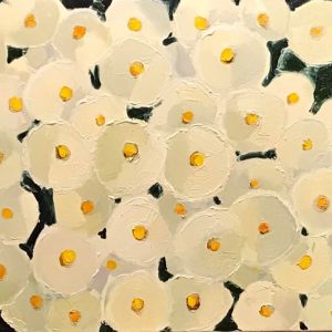 gleznas ar baltiem ziediem