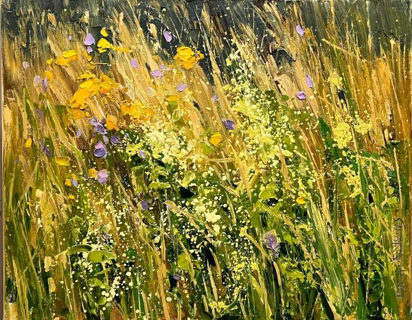 gleznas ar lauku ziediem