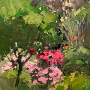 Gleznas ar dārza ziediem