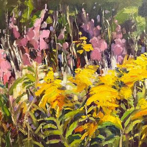 Gleznas ar pļavas ziediem